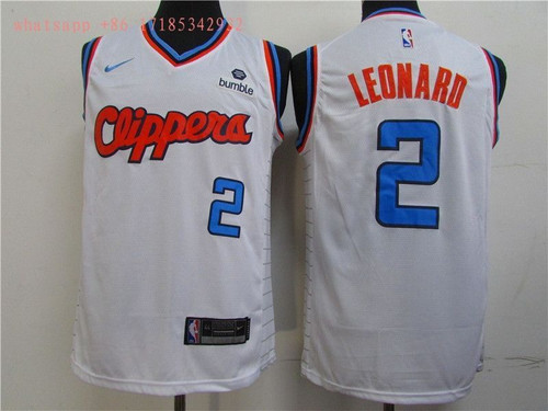 Los Angeles Clippers Kawhi Leonard 2 2021 Nba New Arrival White Jersey