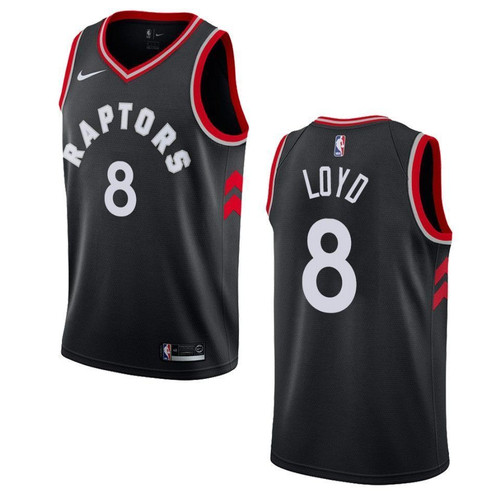 Toronto Raptors 8 Jordan Loyd Statement Swingman Black 3D Jersey