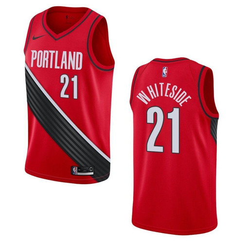 2021 20 Portland Trail Blazers 21 Hassan Whiteside Statement Swingman Black 3D Jersey