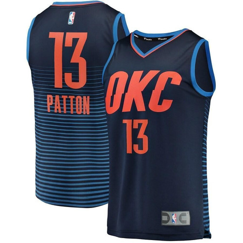 Justin Patton Oklahoma City Thunder Fanatics Branded Fast Break Player Statement Edition Navy 3D Jersey