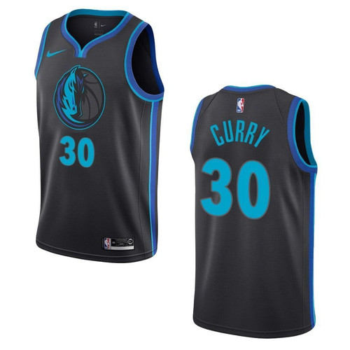 Dallas Mavericks 30 Seth Curry City Swingman Black 3D Jersey