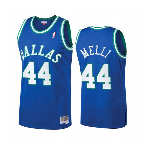 Nicolo Melli #44 Dallas Mavericks Hardwood Classics Jersey Blue