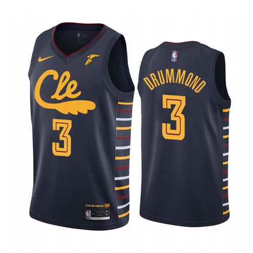 Andre Drummond Cleveland Cavaliers 2019-20 Navy City #3 Jersey