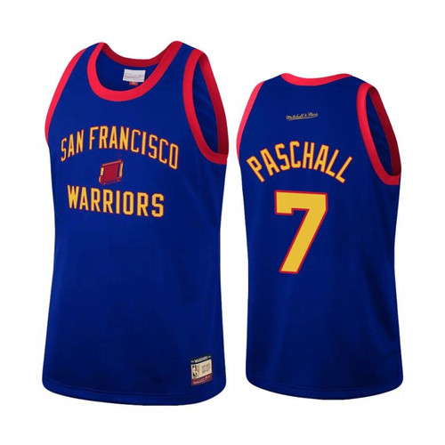 Eric Paschall #7 Golden State Warriors Royal Hardwood Classics Jersey