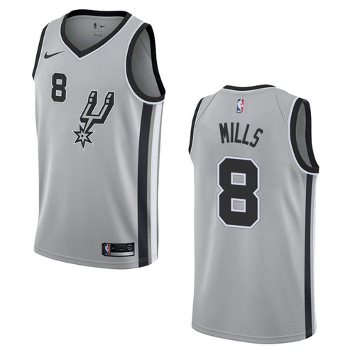 San Antonio Spurs 8 Patty Mills Statement Swingman Silver 3D Jersey