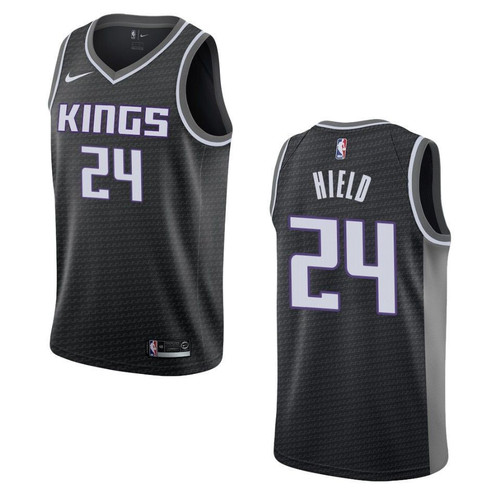 Sacramento Kings 24 Buddy Hield Statement Swingman Black 3D Jersey