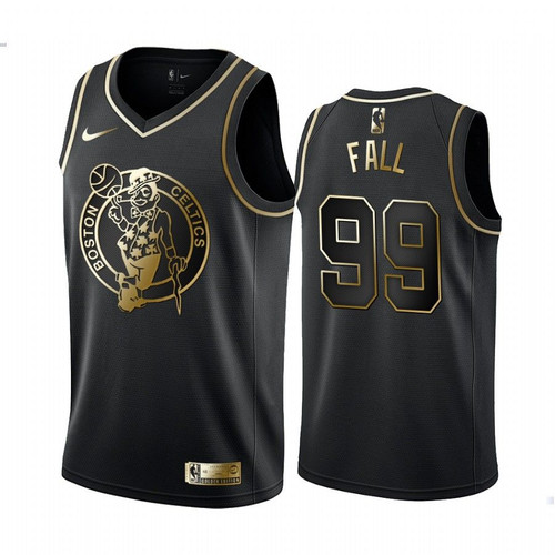Men'S Boston Celtics Tacko Fall Black #99 Golden Edition Jersey