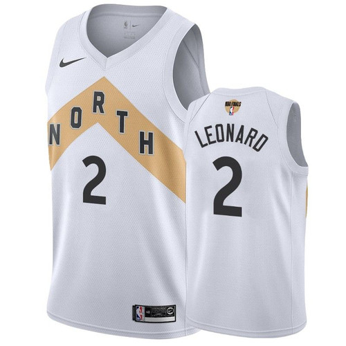 Toronto Raptors Kawhi Leonard White 2019 Nba Finals Swingman City Men'S Jersey