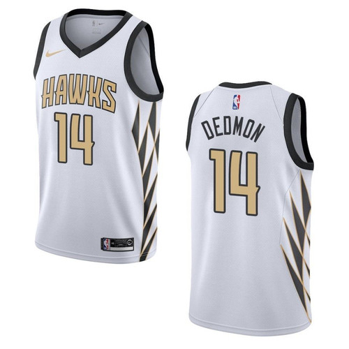 Atlanta Hawks 14 Dewayne Dedmon City Swingman White 3D Jersey