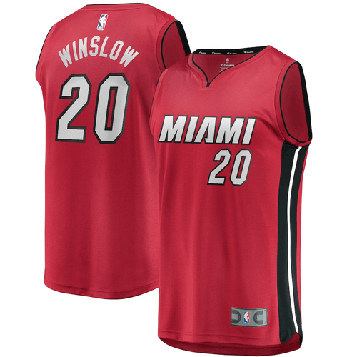 Justise Winslow Miami Heat Fanatics Branded Fast Break Player Statement Edition Red 3D Jersey