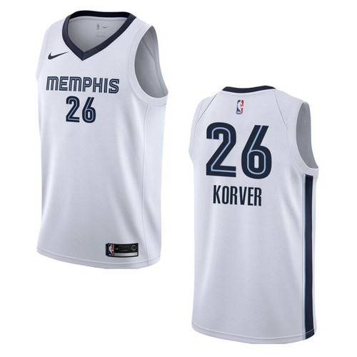 Memphis Grizzlies 26 Kyle Korver Association Swingman White 3D Jersey