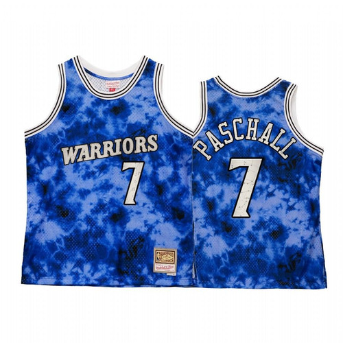 Golden State Warriors Eric Paschall Galaxy Constellation Jersey Men Royal Vintage