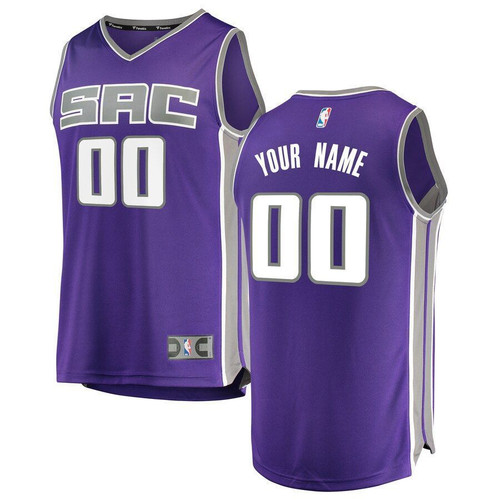 Sacramento Kings Fanatics Branded Fast Break Custom Replica Purple Icon Edition 3D Jersey