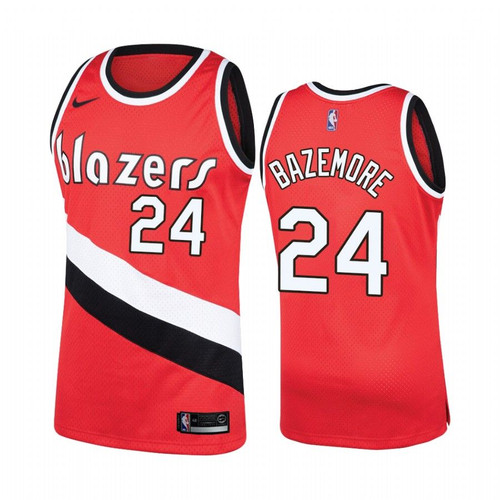 Portland Trail Blazers #24 Kent Bazemore Hardwood Classics Red Jersey