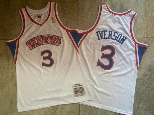 Philadelphia 76Ers Allen Iverson3 Nba 2021 New Arrival White Jersey Jersey