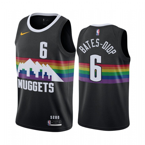 Keita Bates-Diop Denver Nuggets 2019-20 Black City #6 Jersey