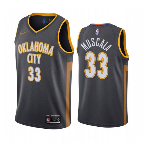 Oklahoma City Thunder Mike Muscala Black 2019-20 City New Uniform Jersey