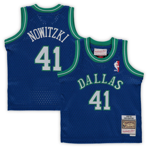 Dirk Nowitzki Dallas Mavericks Mitchell & Ness 1998/99 Hardwood Classics Retired Player Jersey - Blue