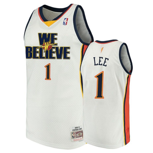 Golden State Warriors Damion Lee White We Believe Swingman Hardwood Classics Men'S Jersey