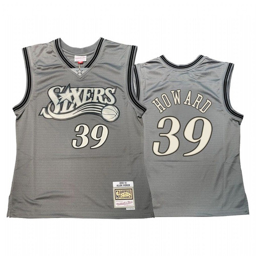 Dwight Howard #39 Philadelphia 76Ers Hardwood Classics Jersey Gray