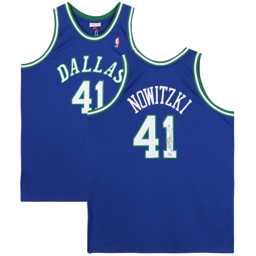 Dirk Nowitzki Dallas Mavericks Fanatics Autographed Mitchell & Ness Royal Blue 1998-1999 Throwback Swingman Jersey