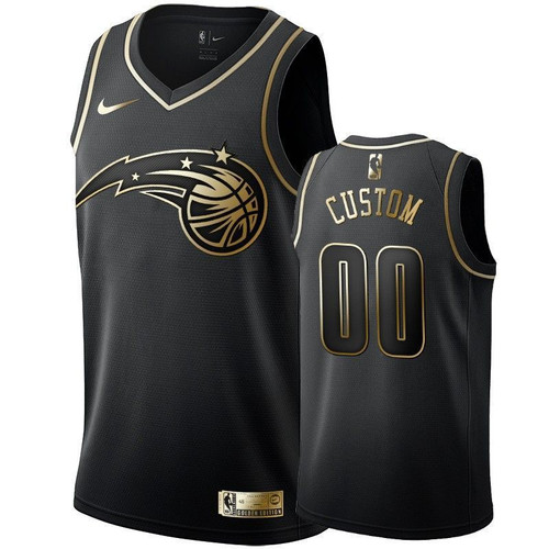 Men'S Orlando Magic Custom Black #00 Golden Edition Swingman Jersey