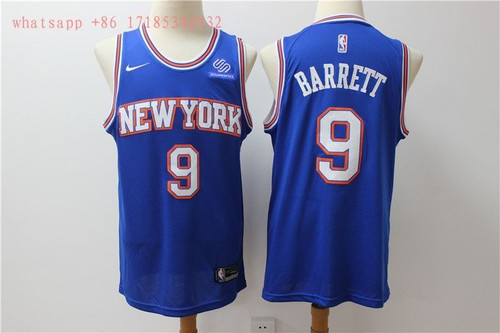 New York Knicks Rj Barrett #9 2020 Nba New Arrival Navy Blue Jersey