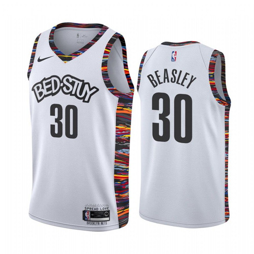 Michael Beasley Brooklyn Nets White City Biggie 2020 Jersey