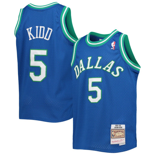 Jason Kidd Dallas Mavericks Mitchell & Ness  1994-95 Hardwood Classics Swingman Jersey - Blue