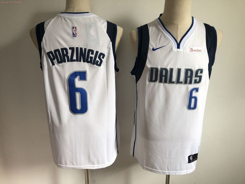 Dallas Mavericks Kristaps Porzingis #6 2020 Nba New Arrival White Jersey