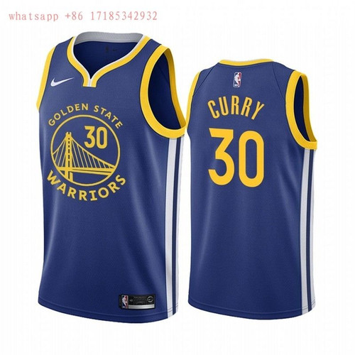 Golden State Warriors Stephen Curry #30 2020 Nba Blue Jersey