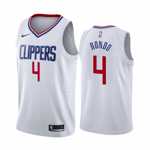Rajon Rondo 4 Los Angeles Clippers White Jersey