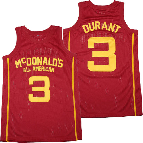 3 Mcdonalds All American Kevin Durant Red Jersey