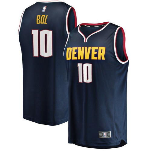 Bol Bol Denver Nuggets Fast Break Replica Jersey Jersey Navy Icon Edition 2021