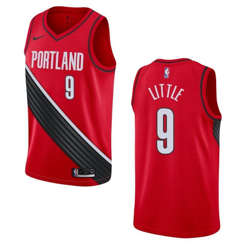 2021 20 Portland Trail Blazers 9 Nassir Little Statement Swingman Black 3D Jersey