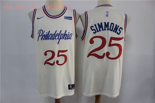 Philadelphia 76Ers Ben Simmons #25 2020 Nba New Arrival White Jersey