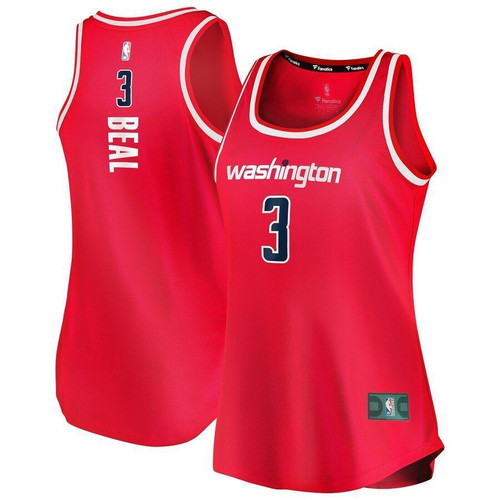 Bradley Beal Washington Wizards Fanatics Branded Wofast Break Team Tank Icon Edition Red 3D Jersey