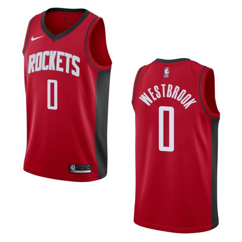 2021 20 Houston Rockets 0 Russell Westbrook Icon Swingman Red 3D Jersey