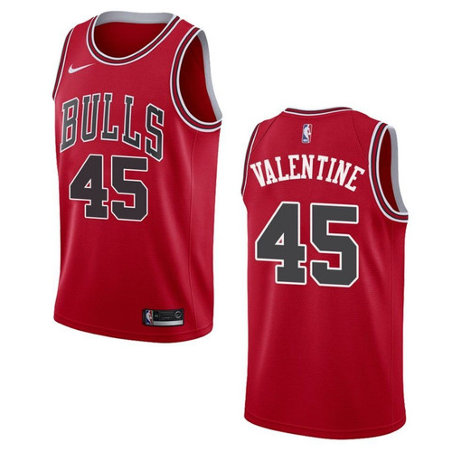 Chicago Bulls 45 Denzel Valentine Icon Swingman Red 3D Jersey
