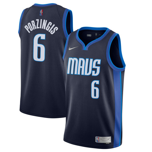Kristaps Porzingis Dallas Mavericks Nike Replica Replica Replica 2020/21 Swingman Player Jersey Navy - Earned Edition