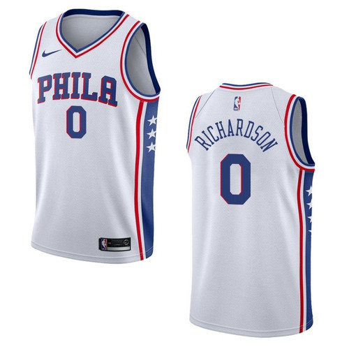 Philadelphia 76Ers 0 Josh Richardson Association Swingman White 3D Jersey