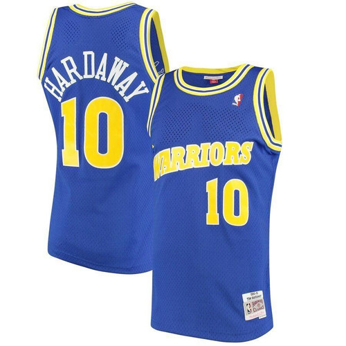 Tim Hardaway Golden State Warriors 1990-91 Hardwood Classics Jersey Royal 2019
