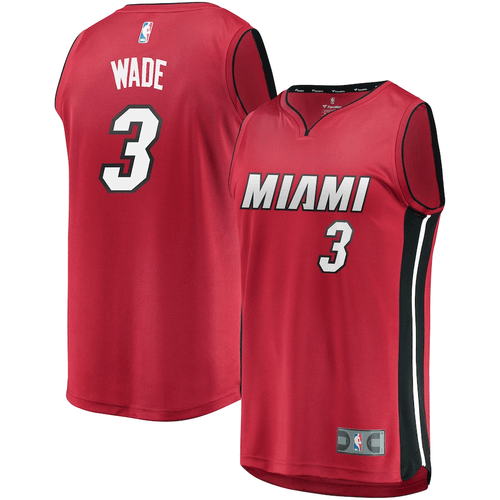 Dwyane Wade Miami Heat Fanatics Branded Fast Break Replica Red Statement Edition 3D Jersey