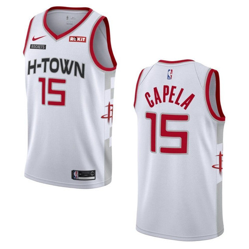 Houston Rockets 15 Clint Capela City Swingman White 3D Jersey