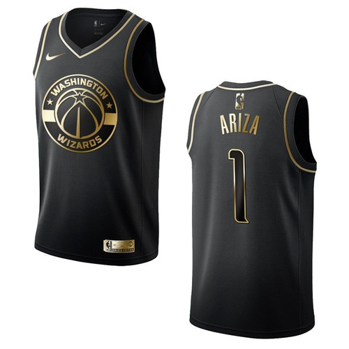 Washington Wizards 1 Trevor Ariza Golden Edition Black 3D Jersey