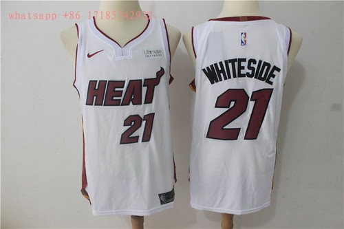 Miami Heat Hassan Whiteside #21 2020 Nba New Arrival White Jersey