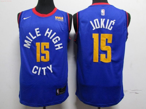 Denver Nuggets Nikola Jokic #15 2020 Nba New Arrival Blue Jersey