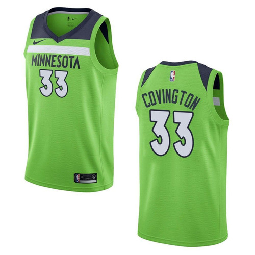 Men Minnesota Timberwolves 33 Robert Covington Statement Swingman Green 3D Jersey