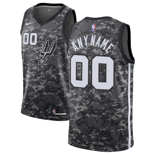 San Antonio Spurs 2019 Custom Jersey City Edition Black