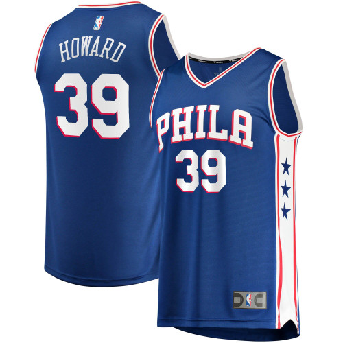 Youth Fanatics Branded Dwight Howard Royal Philadelphia 76Ers 2020/21 Fast Break Replica Jersey - Icon Edition